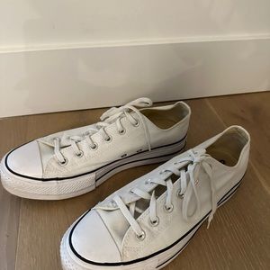 White platform converse